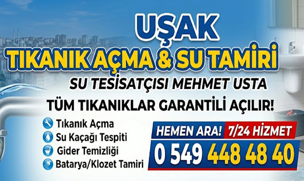 uşak tıkanık açma